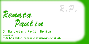 renata paulin business card